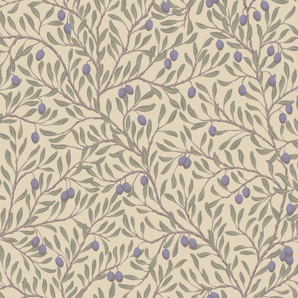 Borastapeter Wallpaper - Olivträd - Purple