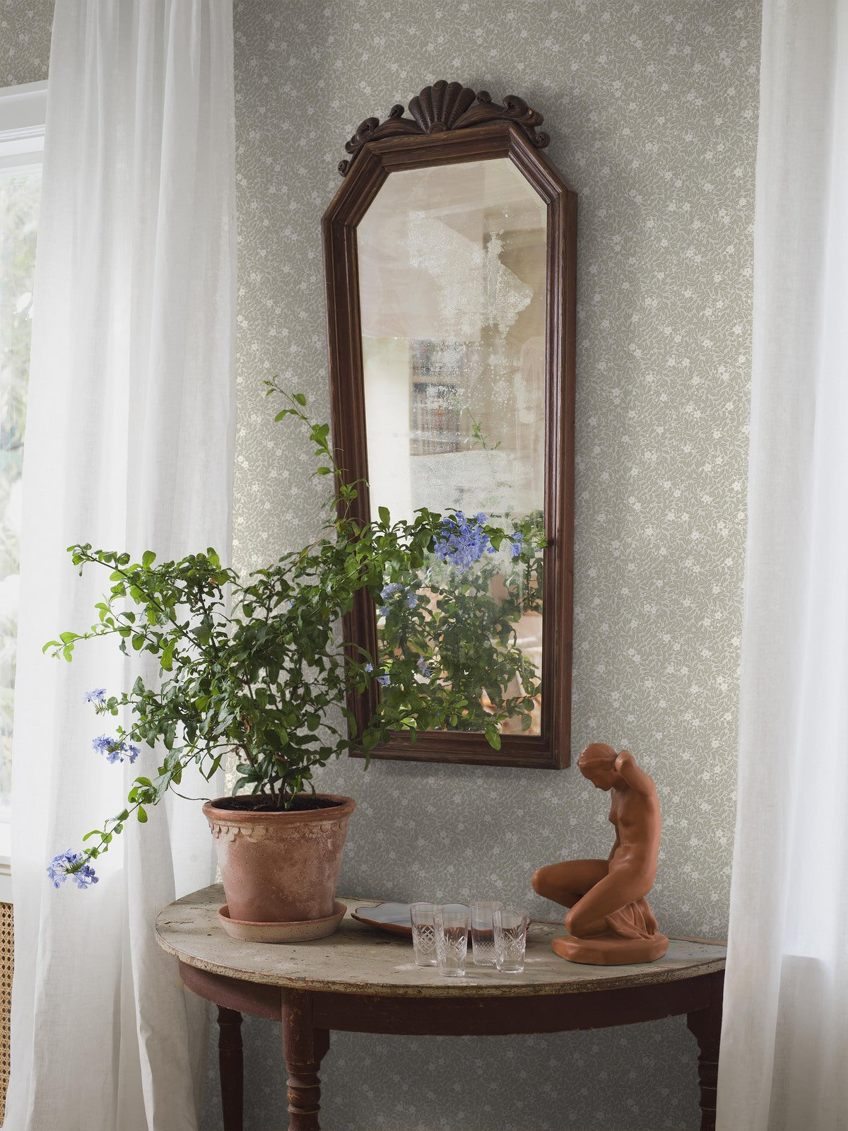 Borastapeter Wallpaper - Myrten 5712 - Khaki Green