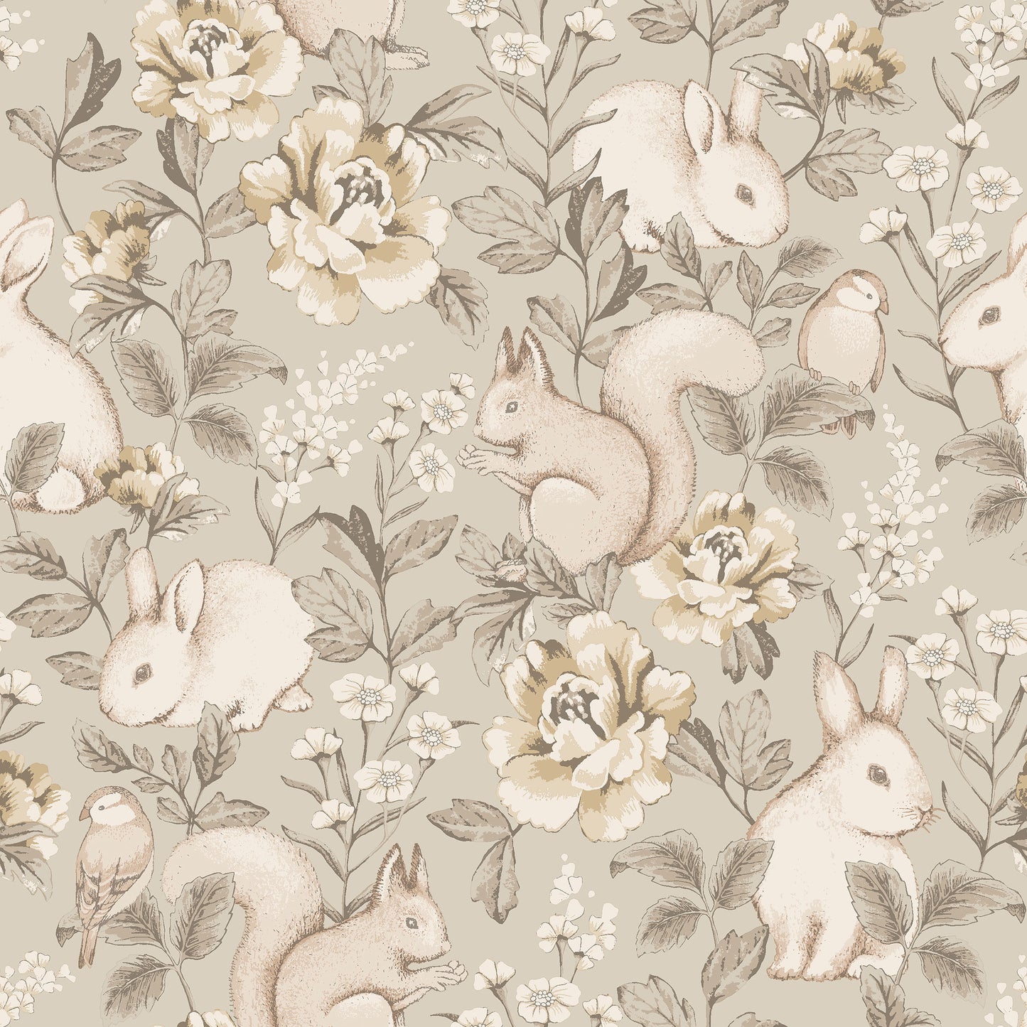Papier peint Borastapeter - Forêt magique - Beige