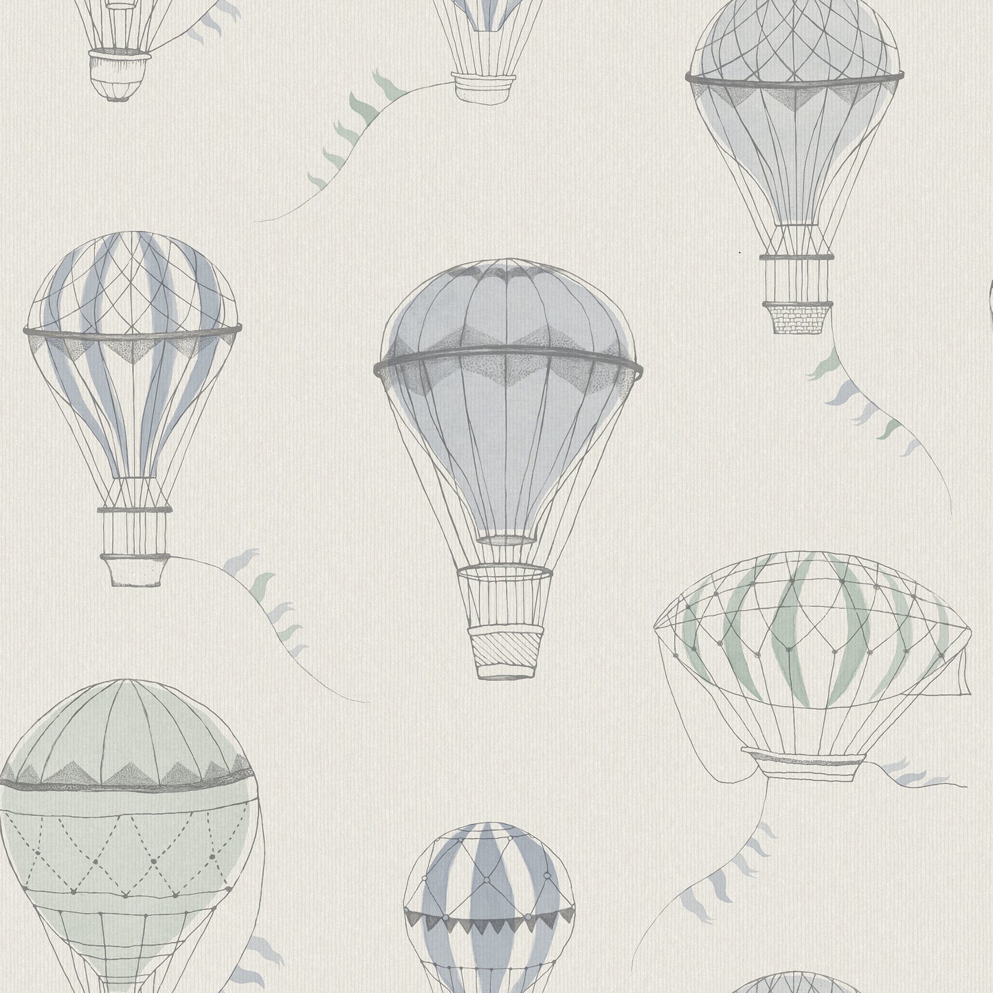 Borastapeter Wallpaper - Up In The Sky - Blue & Green