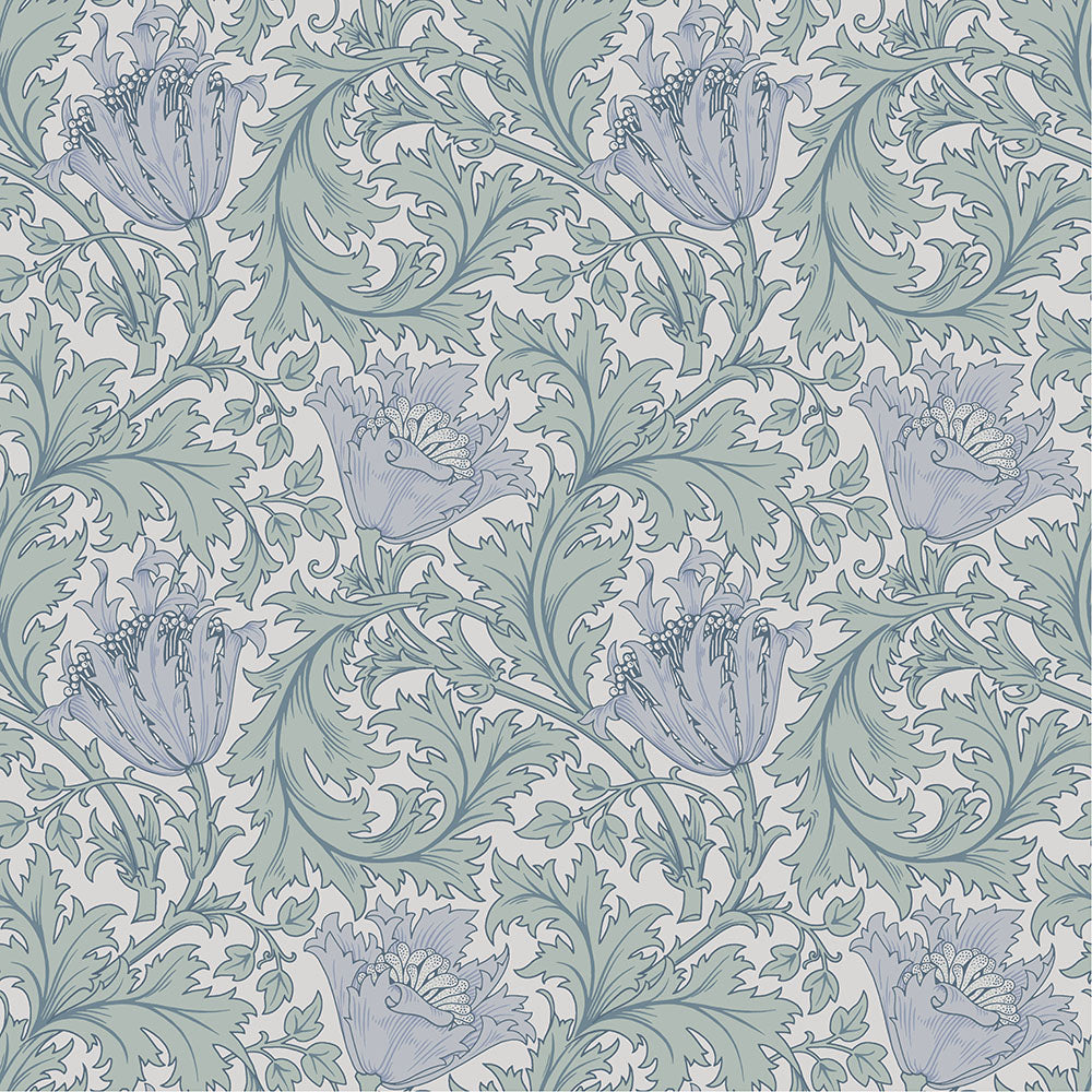 William Morris Wallpaper - Anemone - Blue