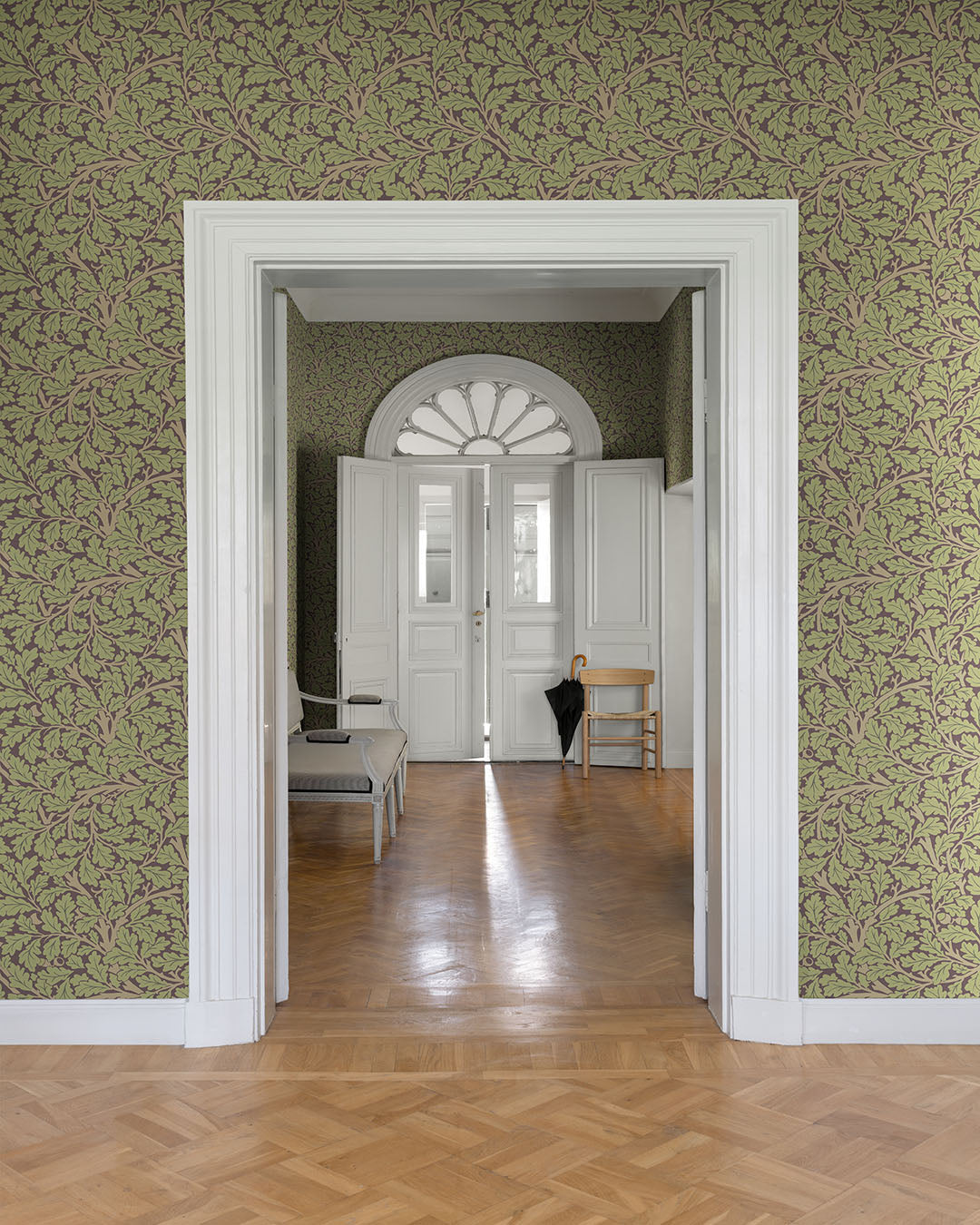 Papier peint William Morris - Chêne - Prune Pourpre