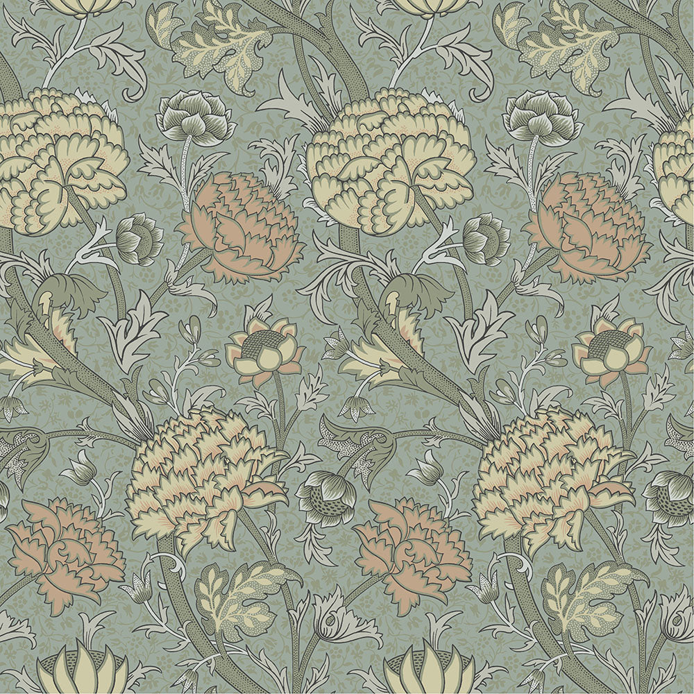 Papier peint William Morris - Cray - Gris-Bleu