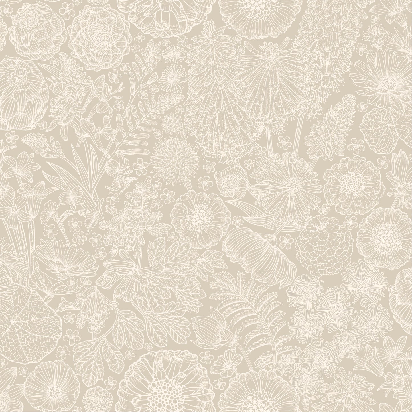 Papier peint gris d'été - août - beige