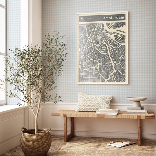 Papier peint Carreaux - Kontroller - Bleu