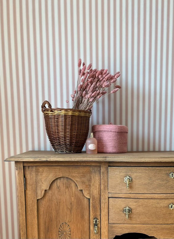 Papier peint rayures - français - rose