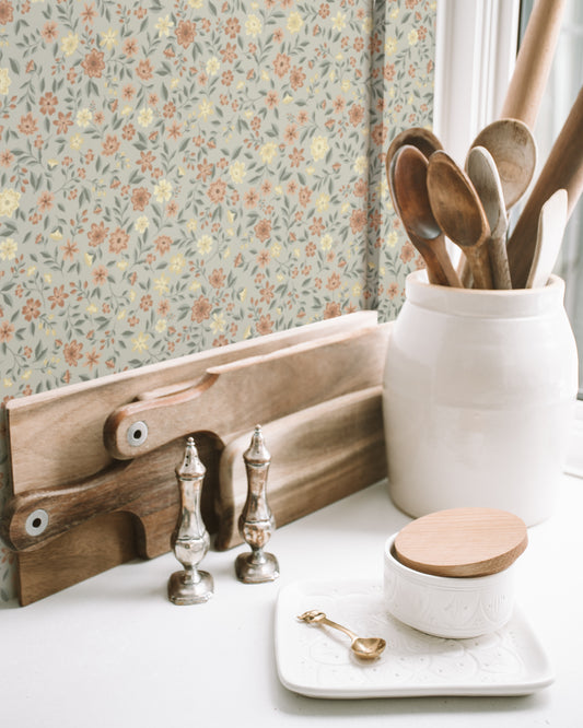 Papier peint Summer Gray - Freja - Terre