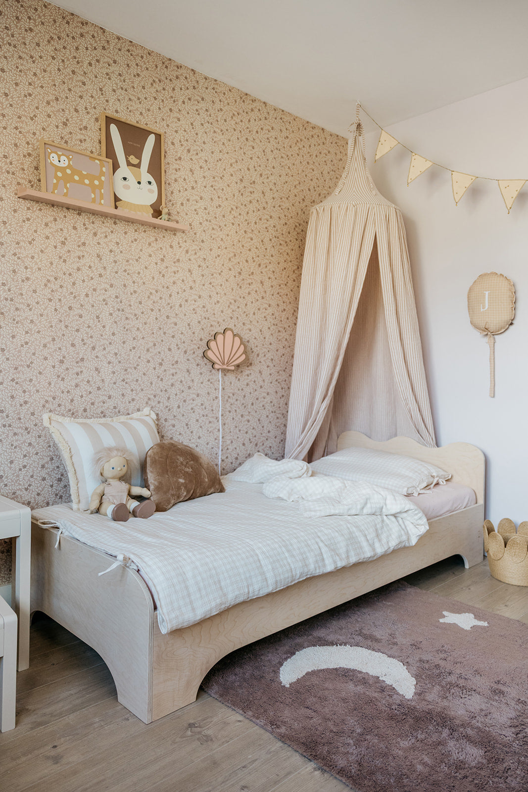 Papier peint gris d'été - Lief - Blush