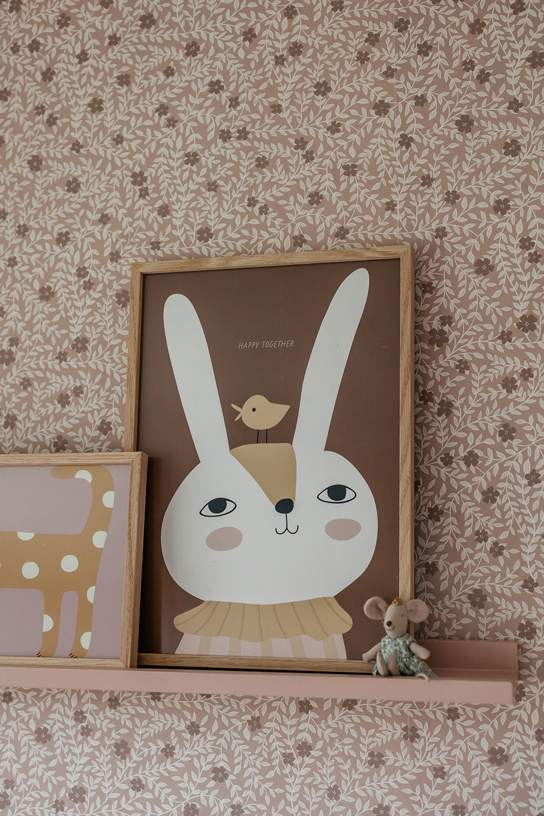 Papier peint gris d'été - Lief - Blush