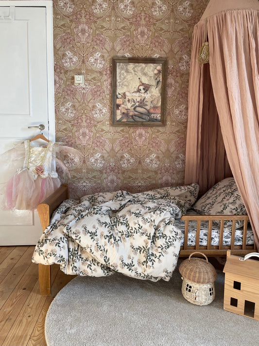 Summer Gray Wallpaper - Cecilia - Blush (SALE)