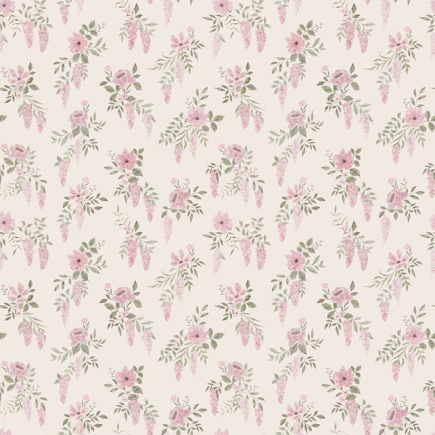 Papier peint gris d'été - Thirza - Rose