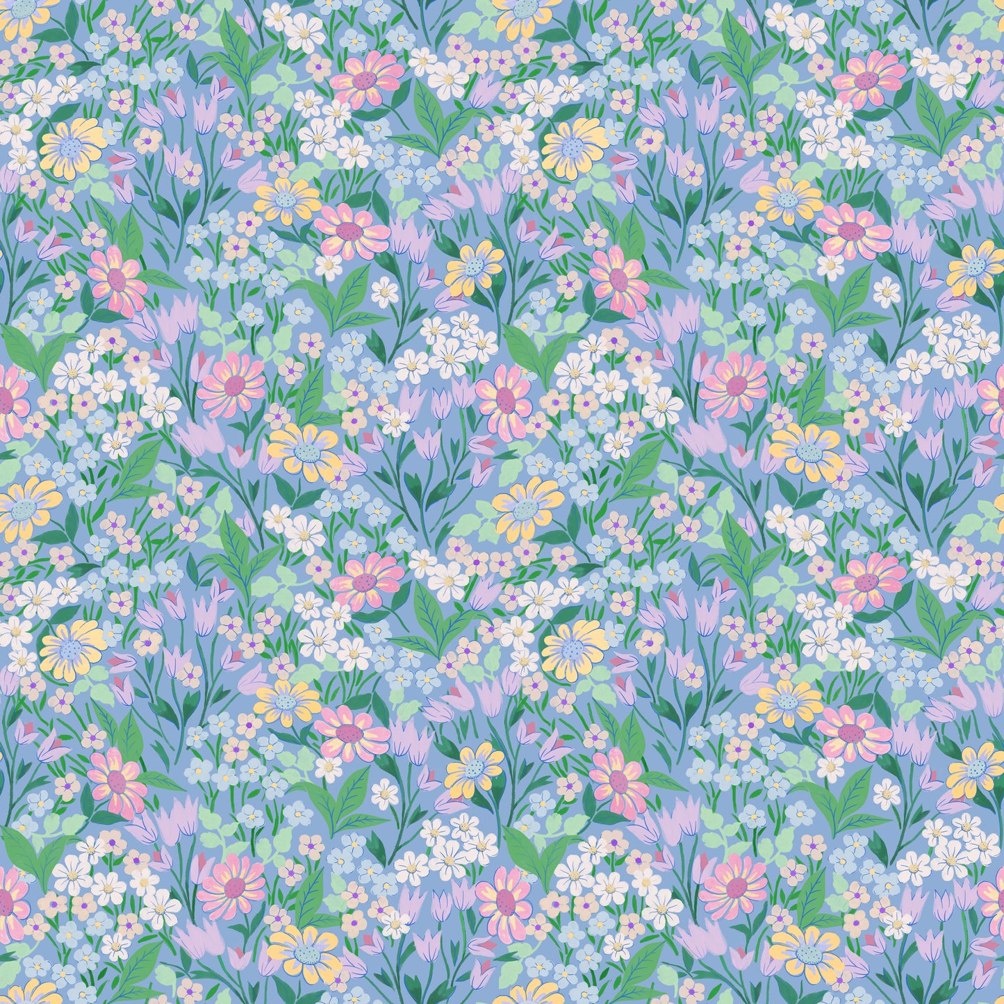 Summer Gray Wallpaper - Lola, Petit - Sky Blue