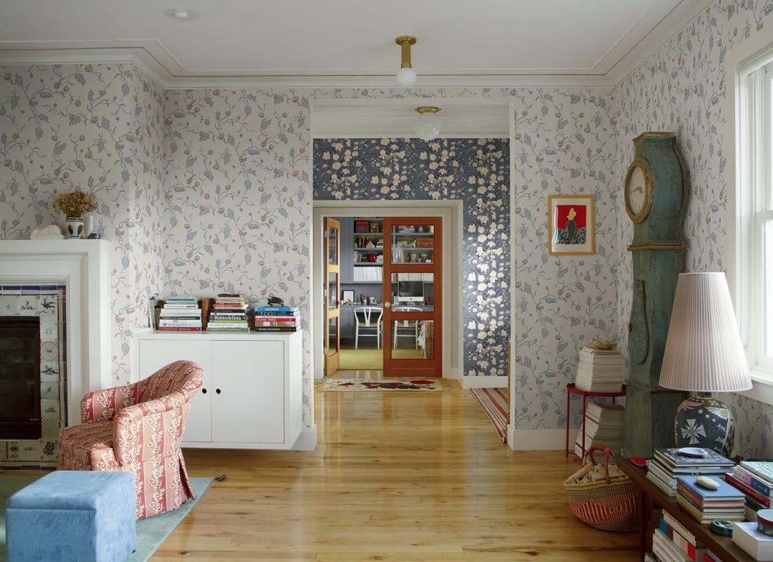 Papier peint Sandberg - Elmire, Bleu doux - S10148