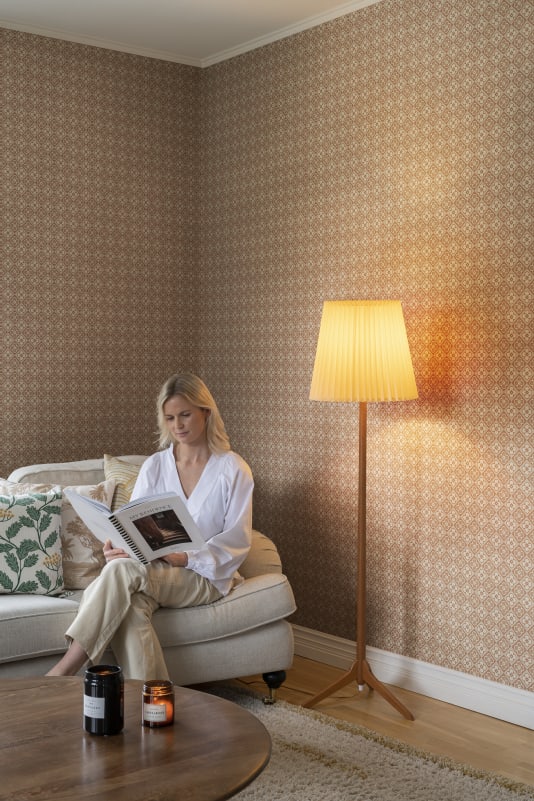 Papier peint Sandberg - Lyckan, Cuivre - S10151