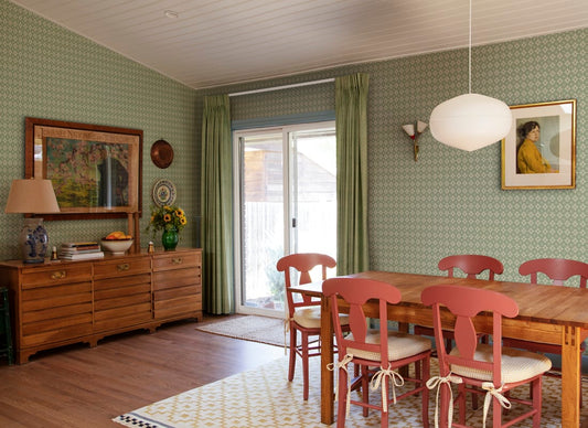 Sandberg Wallpaper - Lyckan, Emerald - S10153