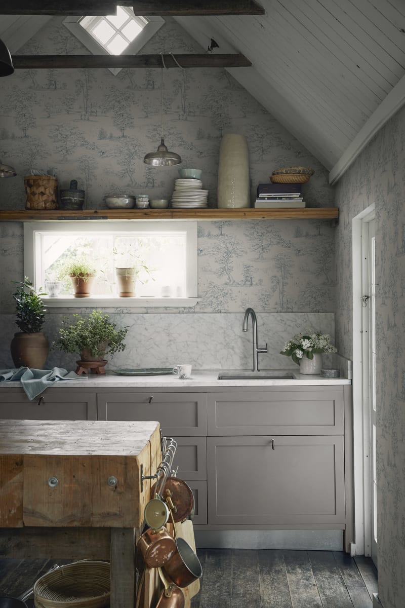 Sandberg Wallpaper - Montfort Indigo Blue