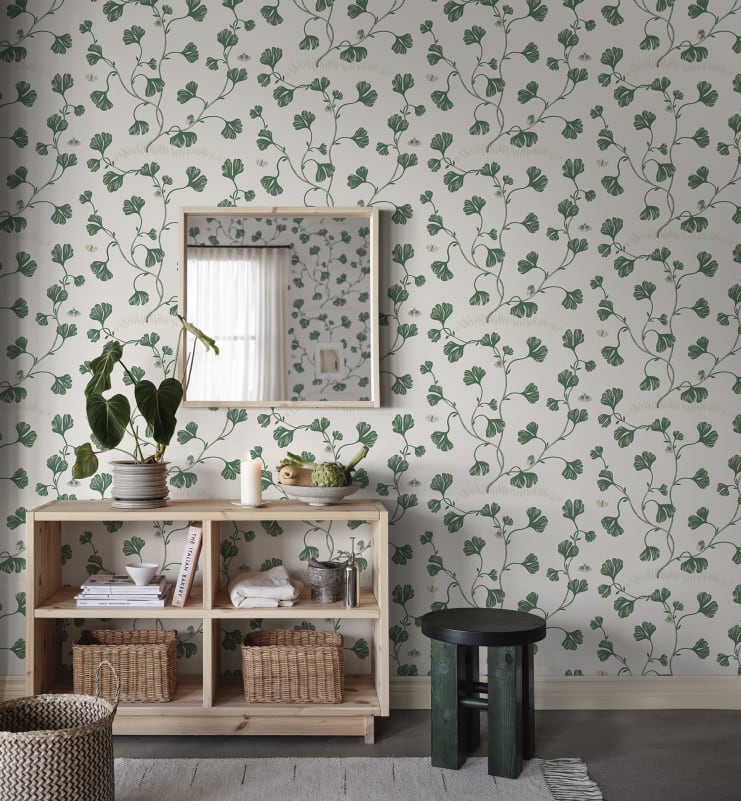 Sandberg Wallpaper - Ebba, Green - S10617