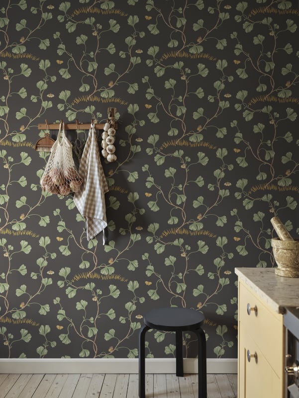 Sandberg Wallpaper - Ebba, Charcoal - S10619