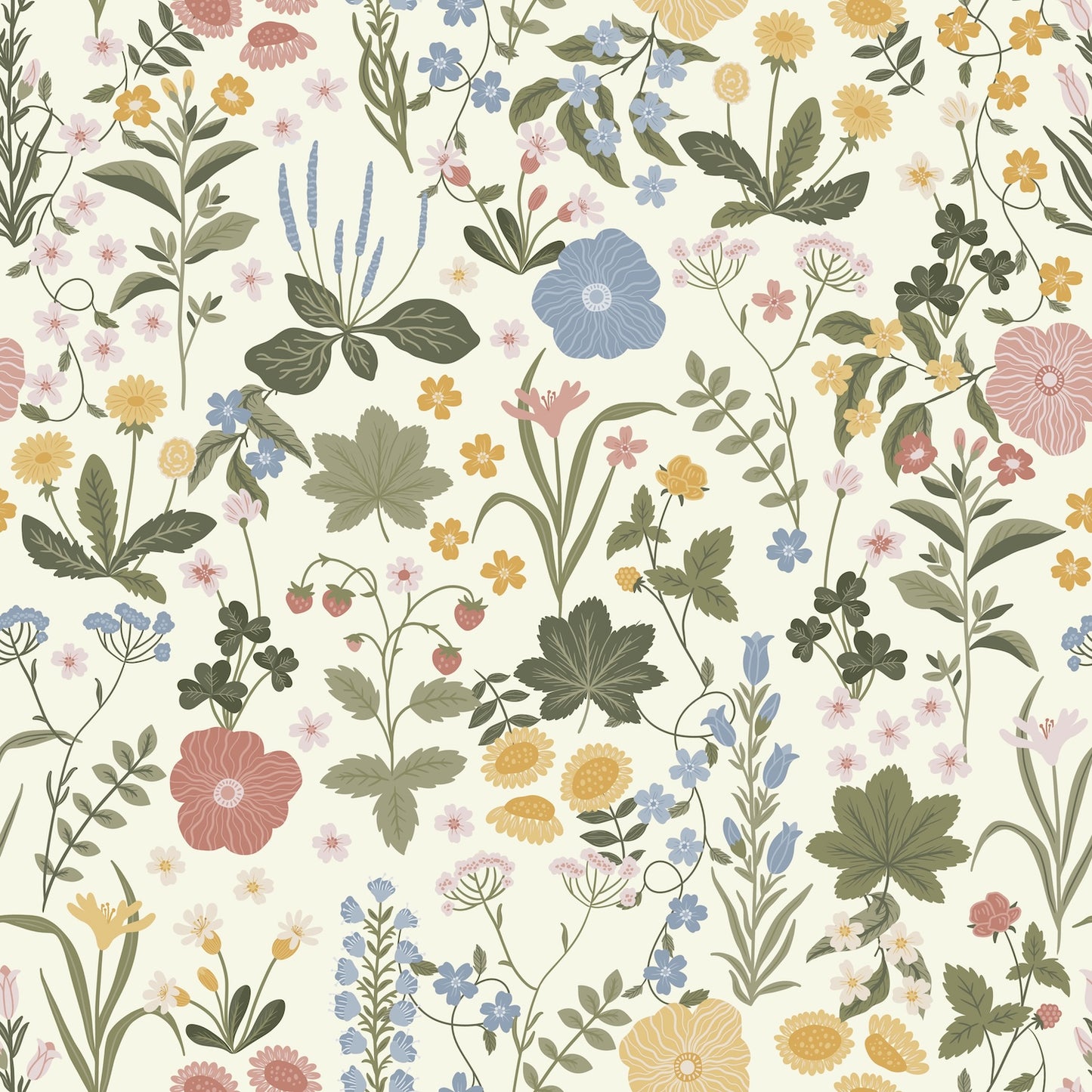 Papier peint gris d'été - Blomstre - Printemps