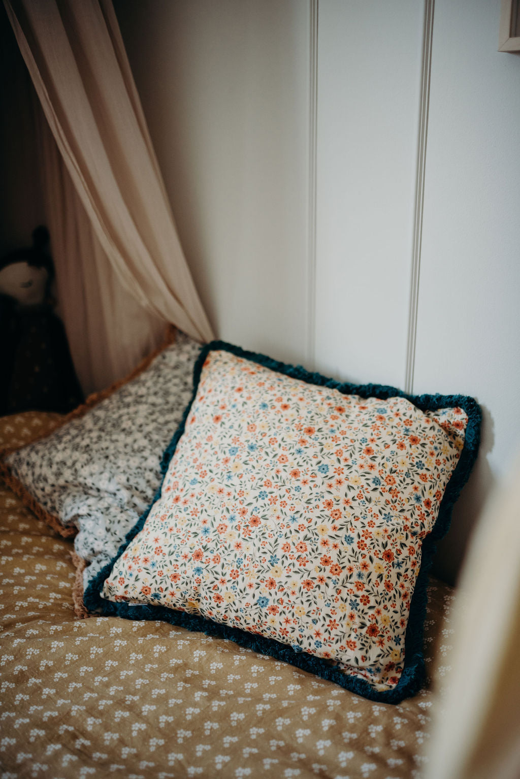 Housse de coussin en lin - Gris d'été - Freja Confetti