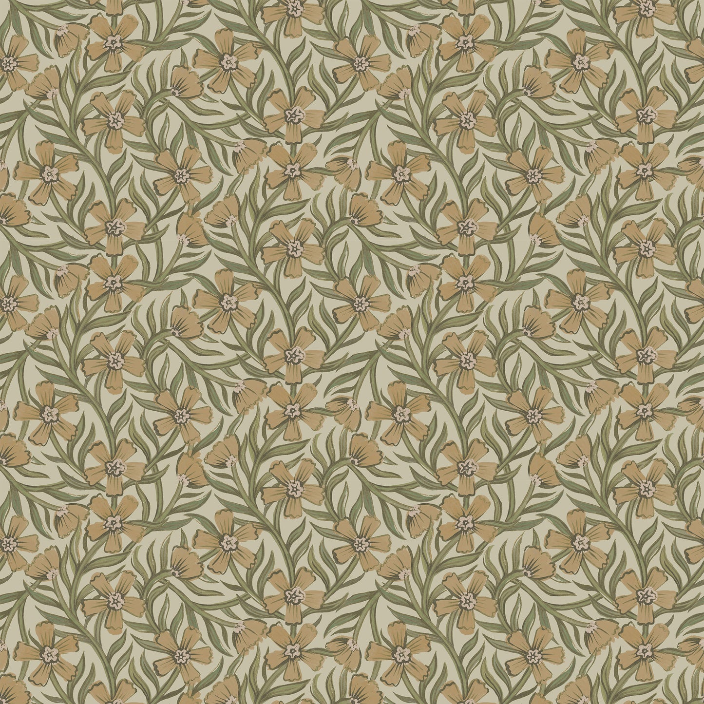 Papier peint gris d'été - Douce Inde - Beige