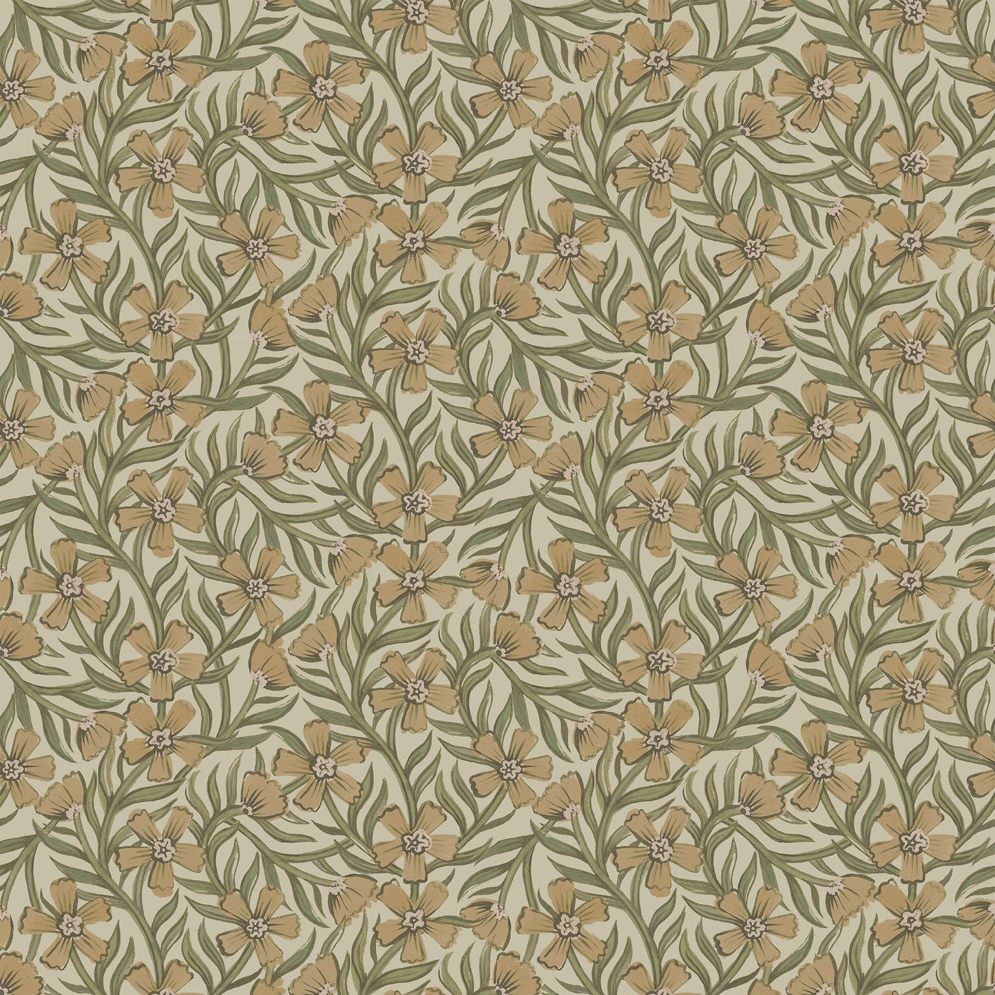 Papier peint gris d'été - Sweet India - beige (VENTE)
