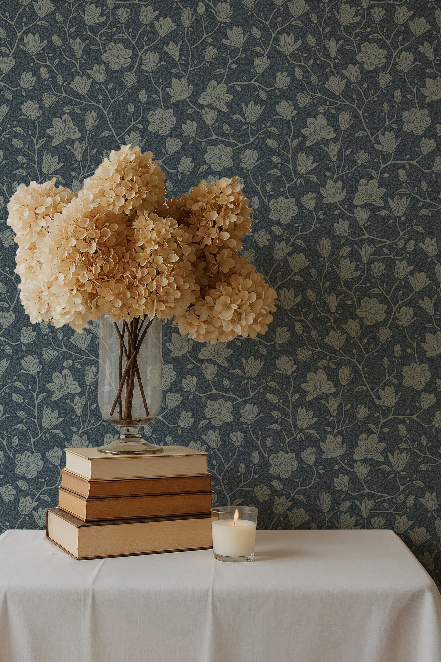 Papier peint Summer Gray - Noah - Bleu minuit