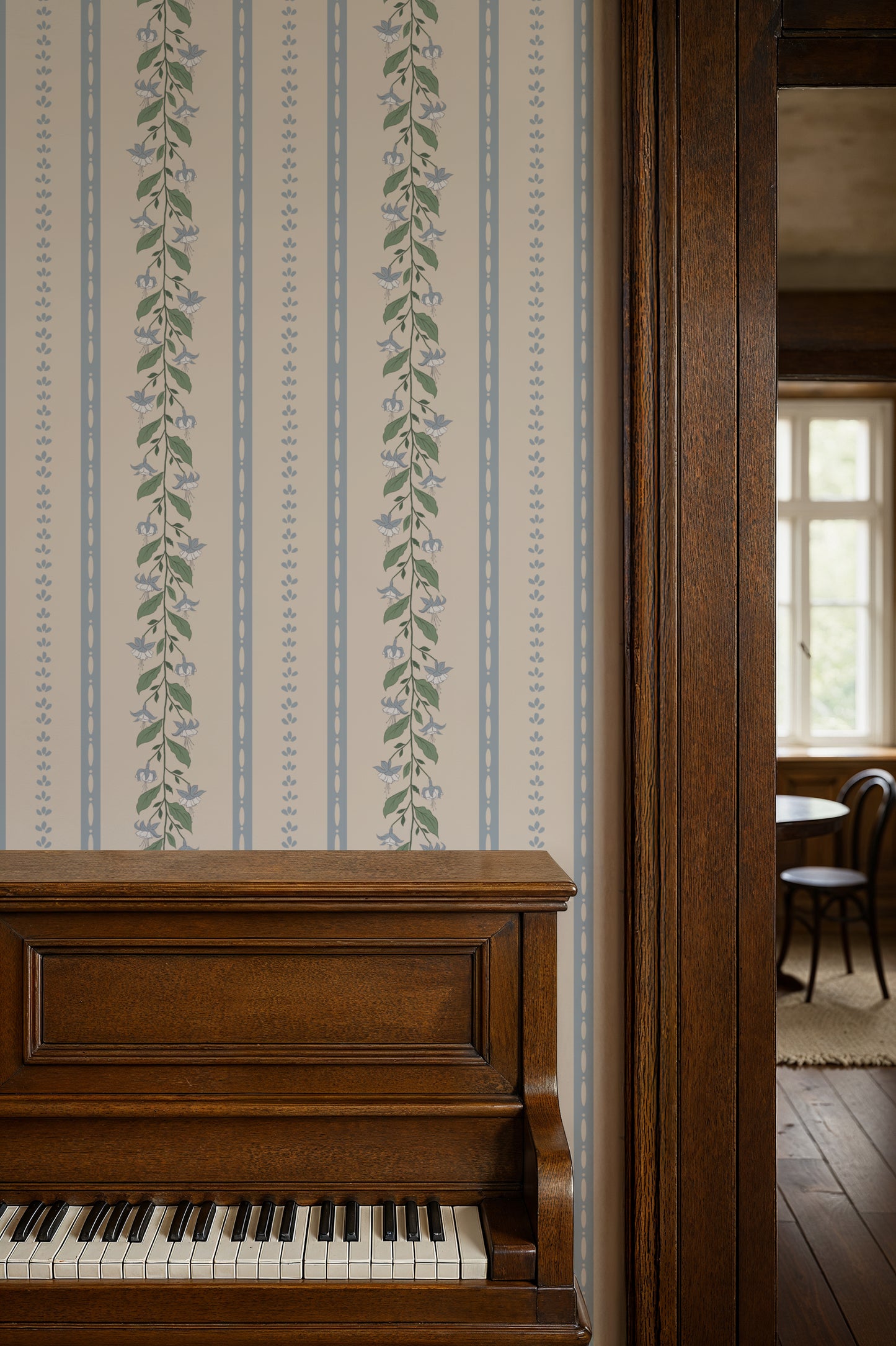 Papier peint rayures - Luna - Ciel