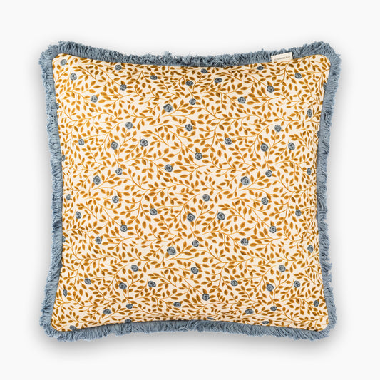 Linen Cushion Cover - Summer Gray - Climbing Rose