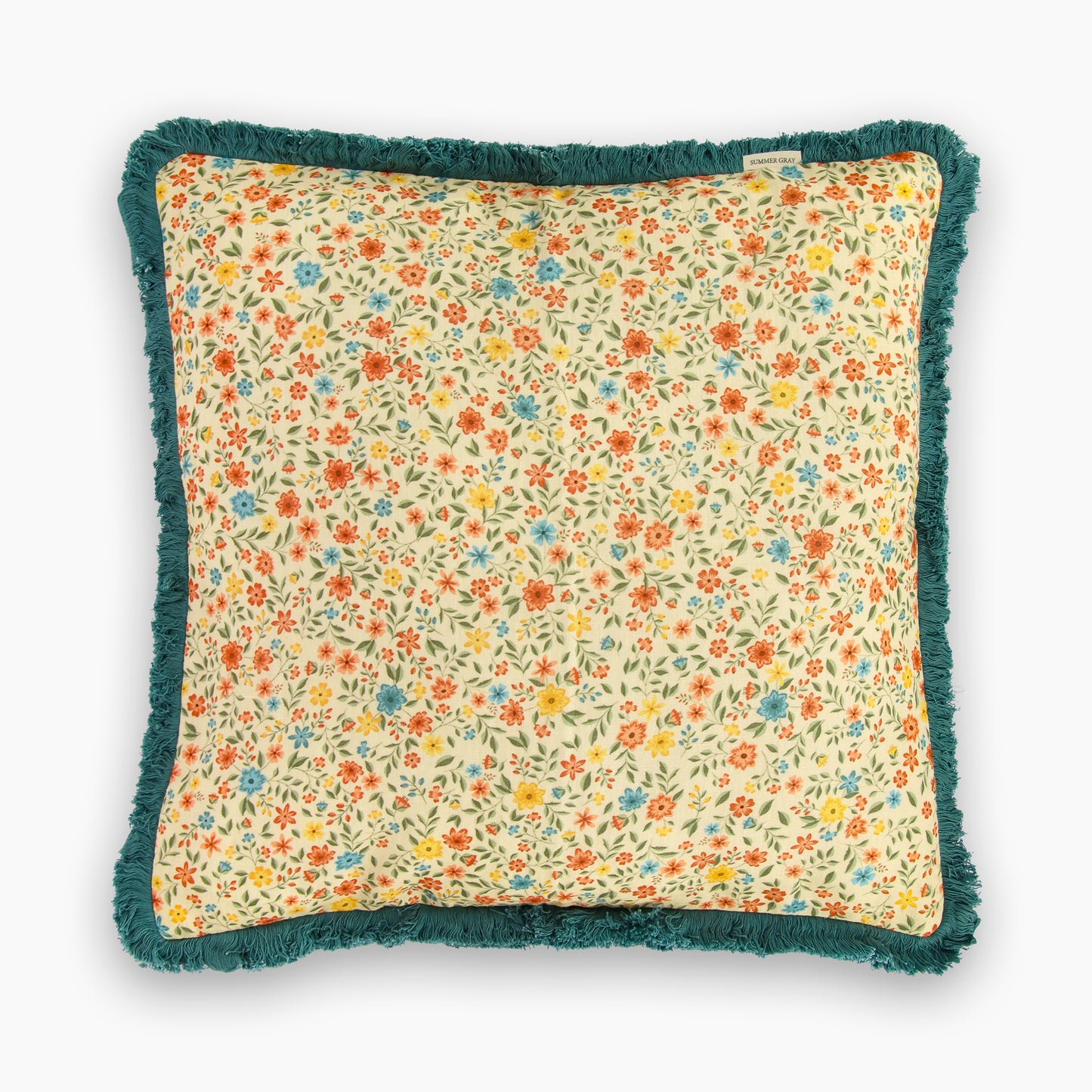 Housse de coussin en lin - Gris d'été - Freja Confetti
