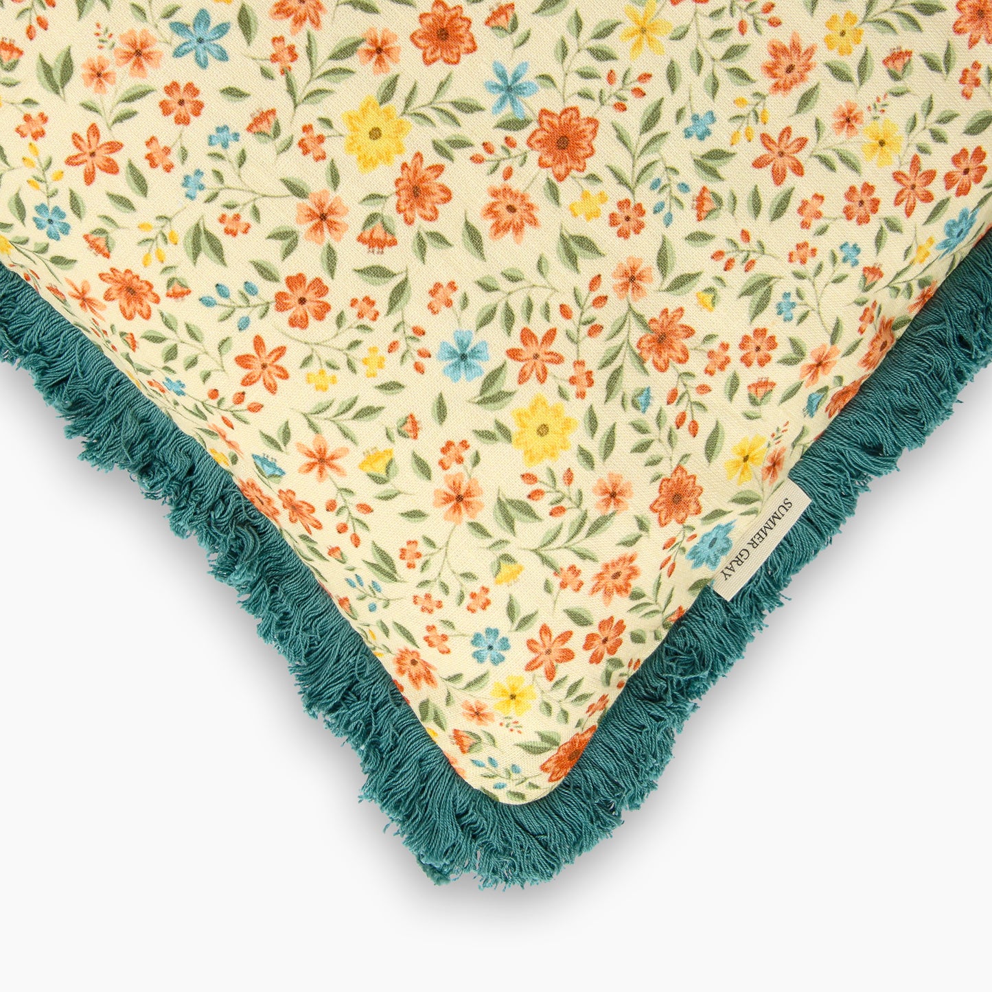 Housse de coussin en lin - Gris d'été - Freja Confetti