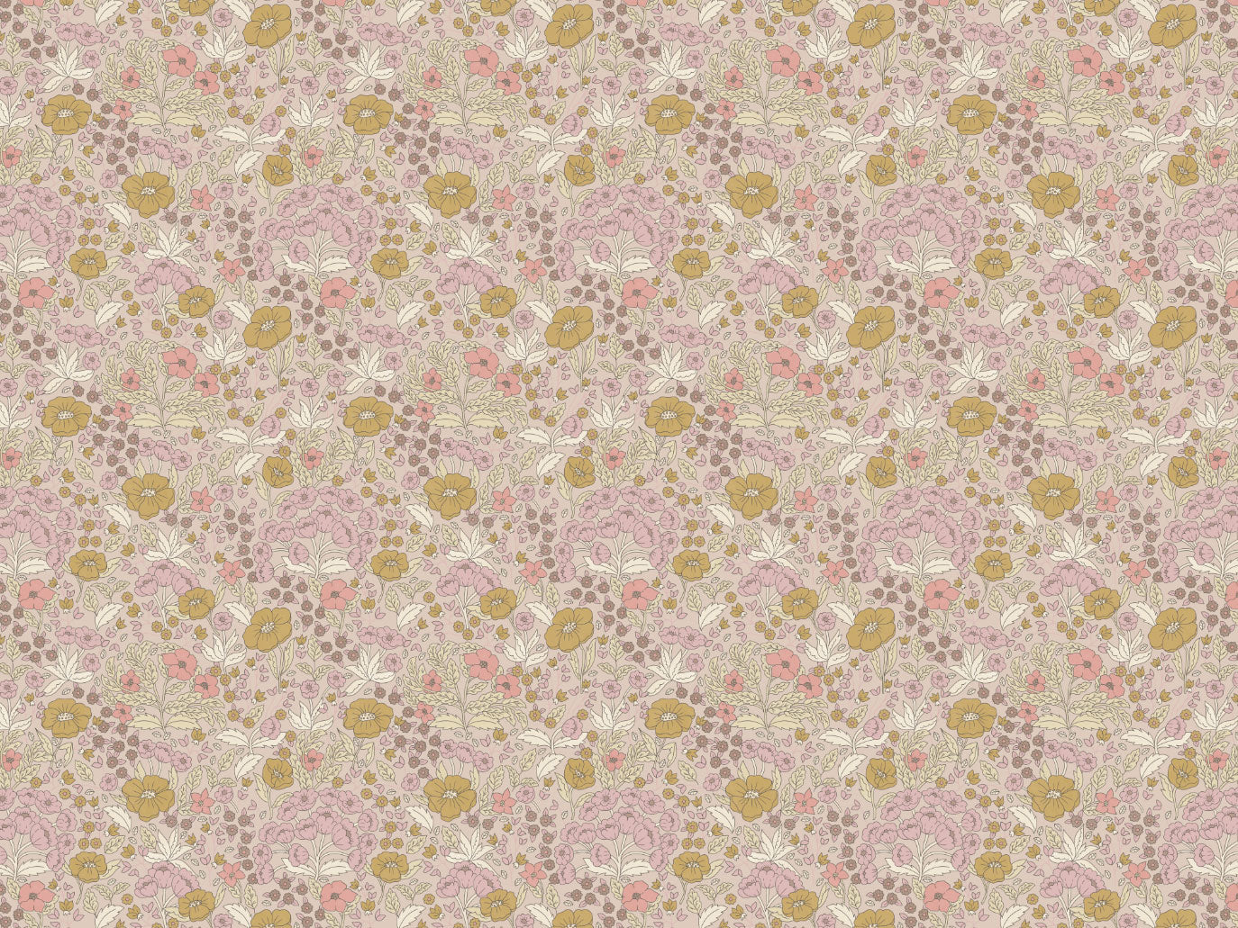 Summer Gray Wallpaper - Doris - Pink