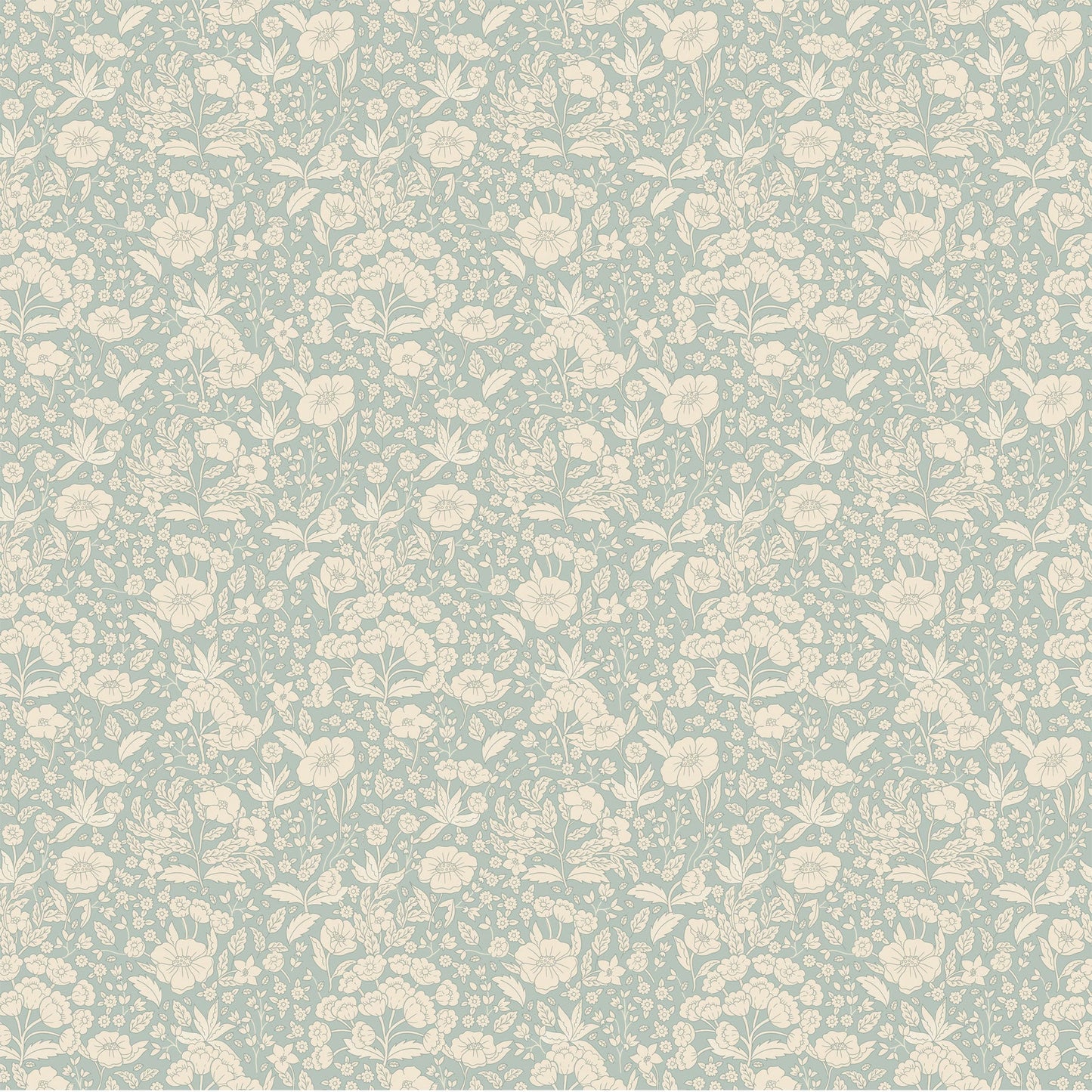 Summer Gray Wallpaper - Doris - Dusty Blue SALE