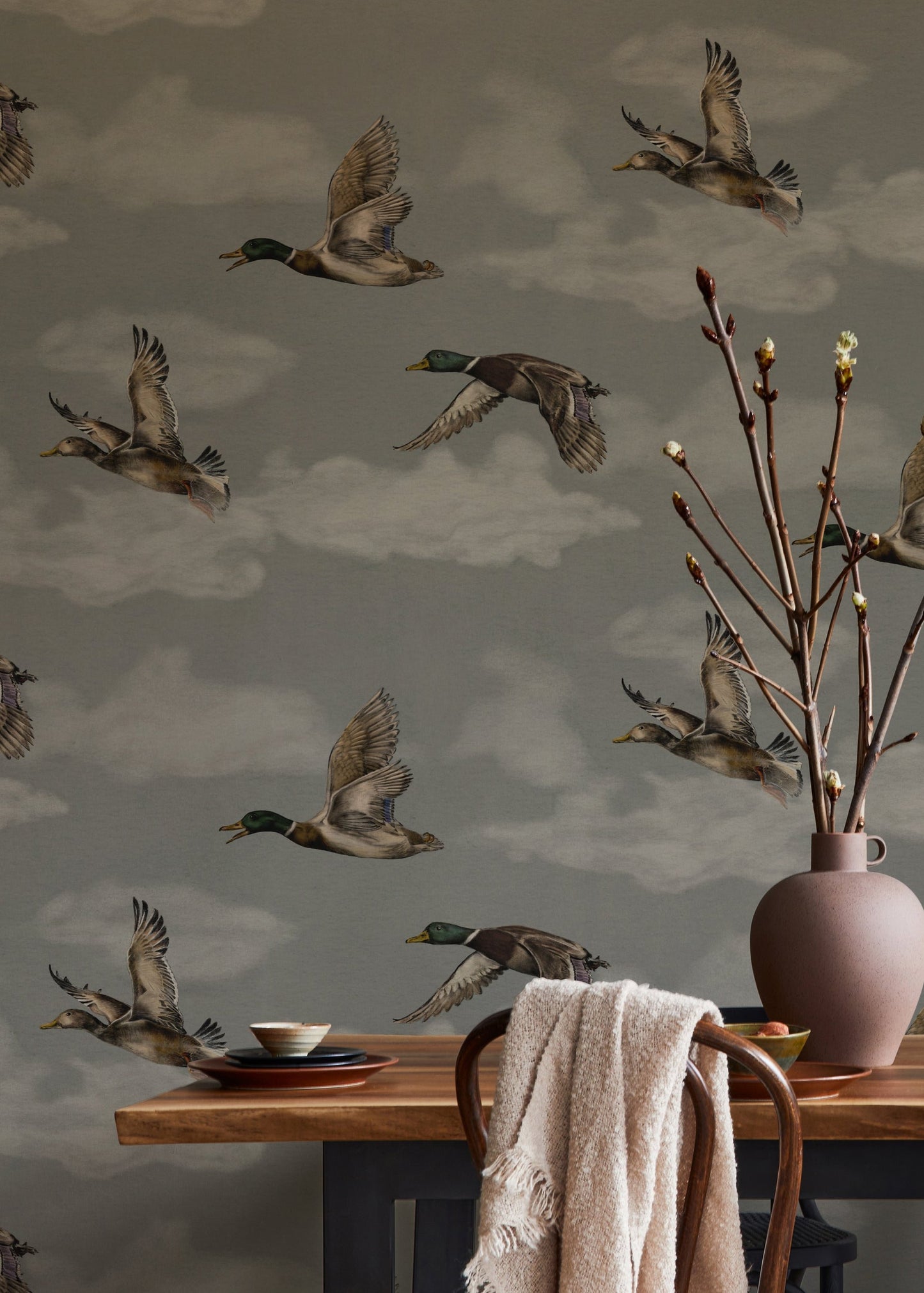 Papier peint Summer Gray - Voyage - Gris nordique