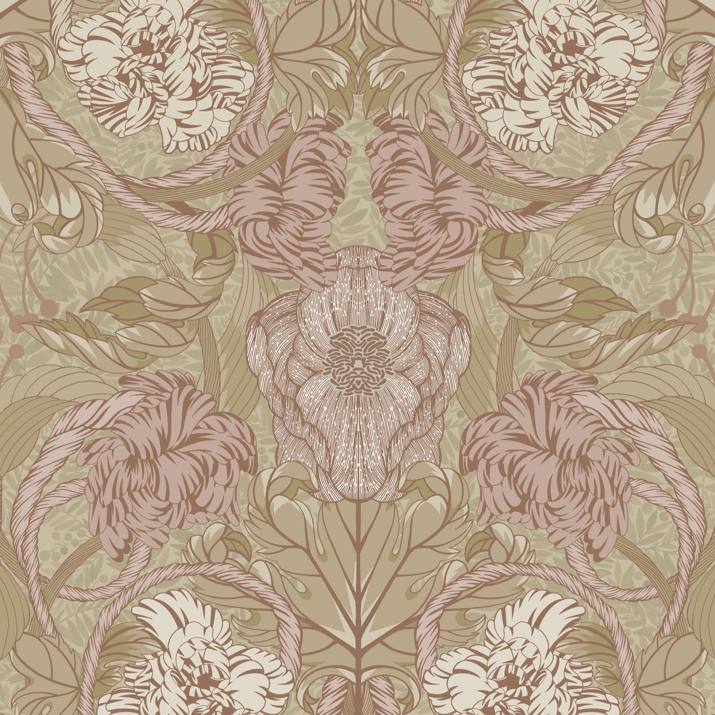 Summer Gray Wallpaper - Cecilia - Blush (SALE)