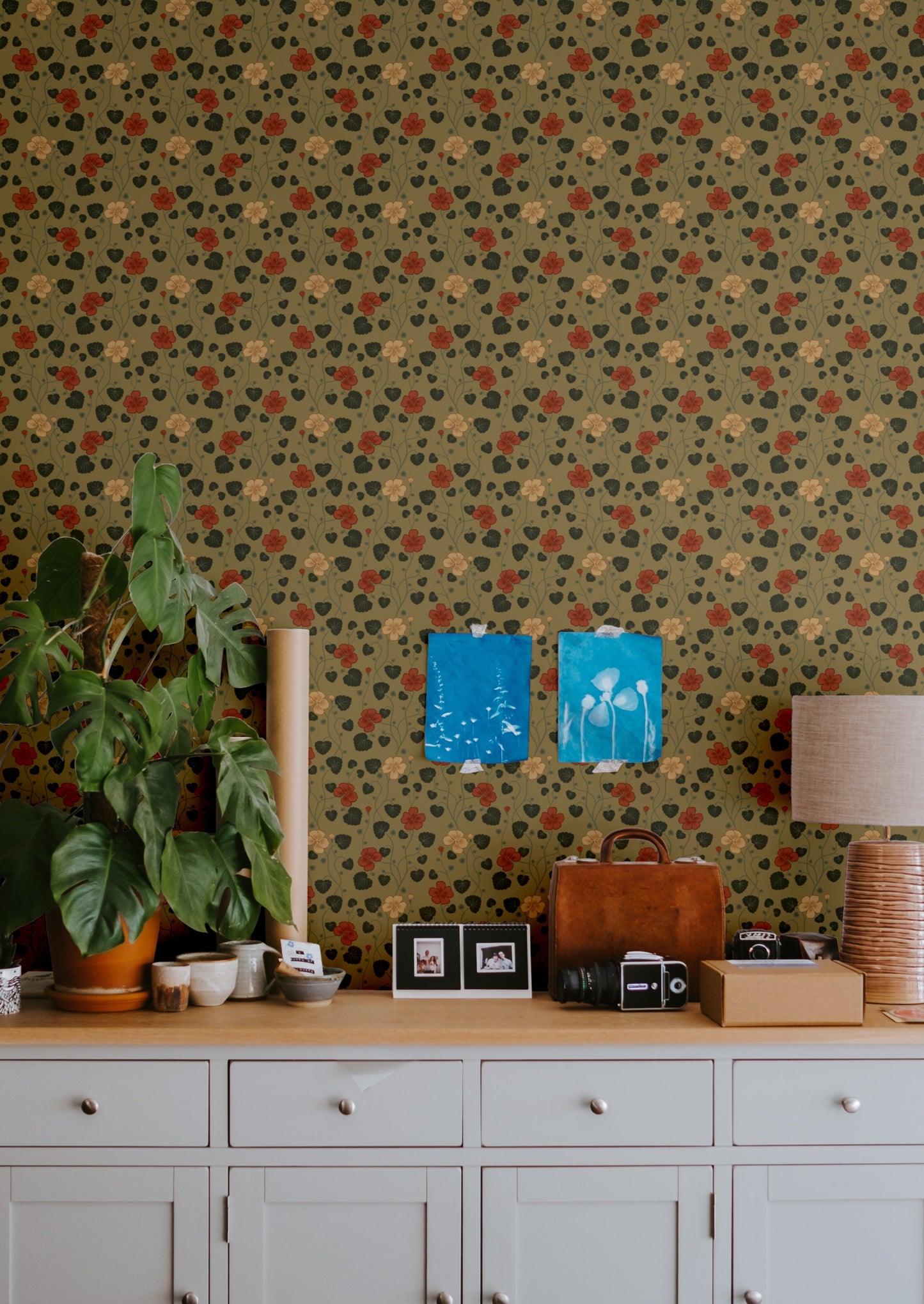 Papier peint Summer Gray - Hallie - Or