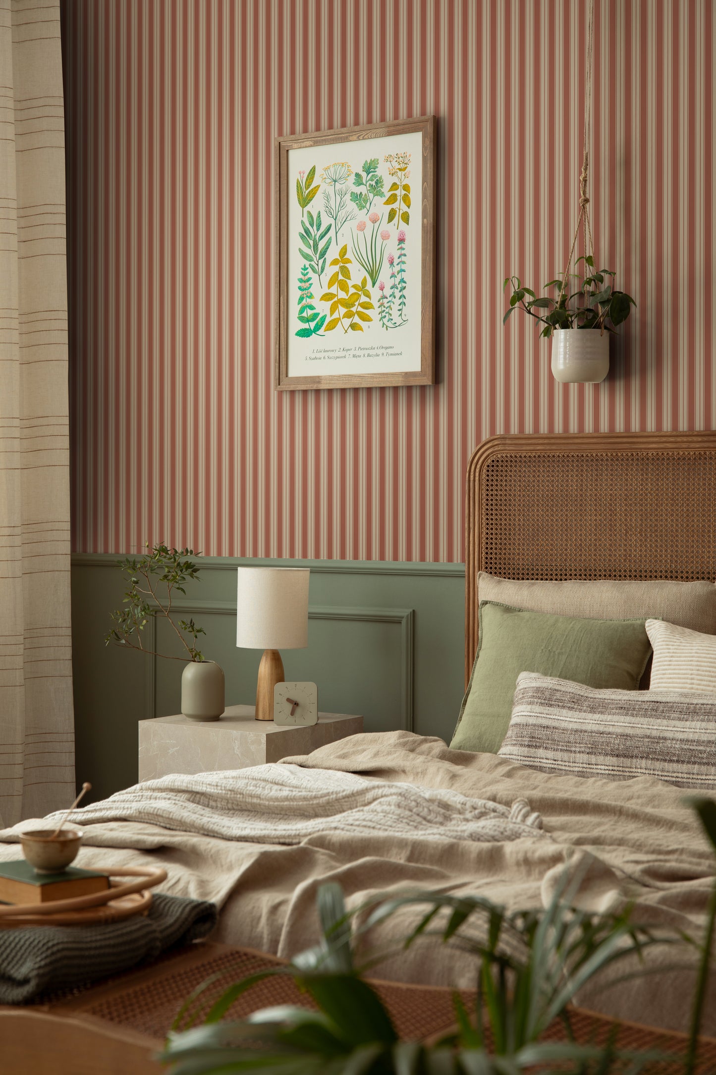 Papier peint rayures - Niton - Blush