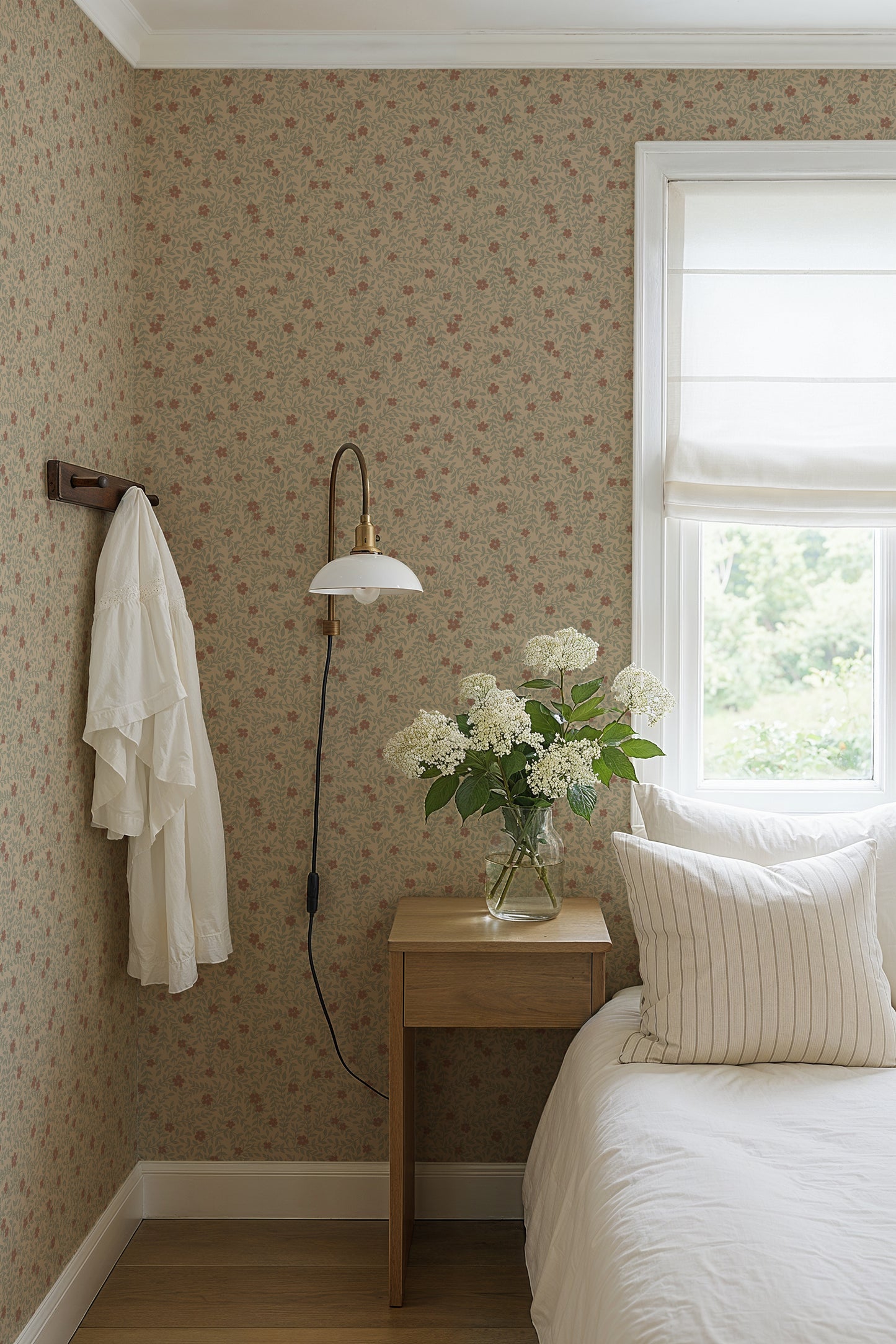 Summer Gray Wallpaper - Lief - Burgundy