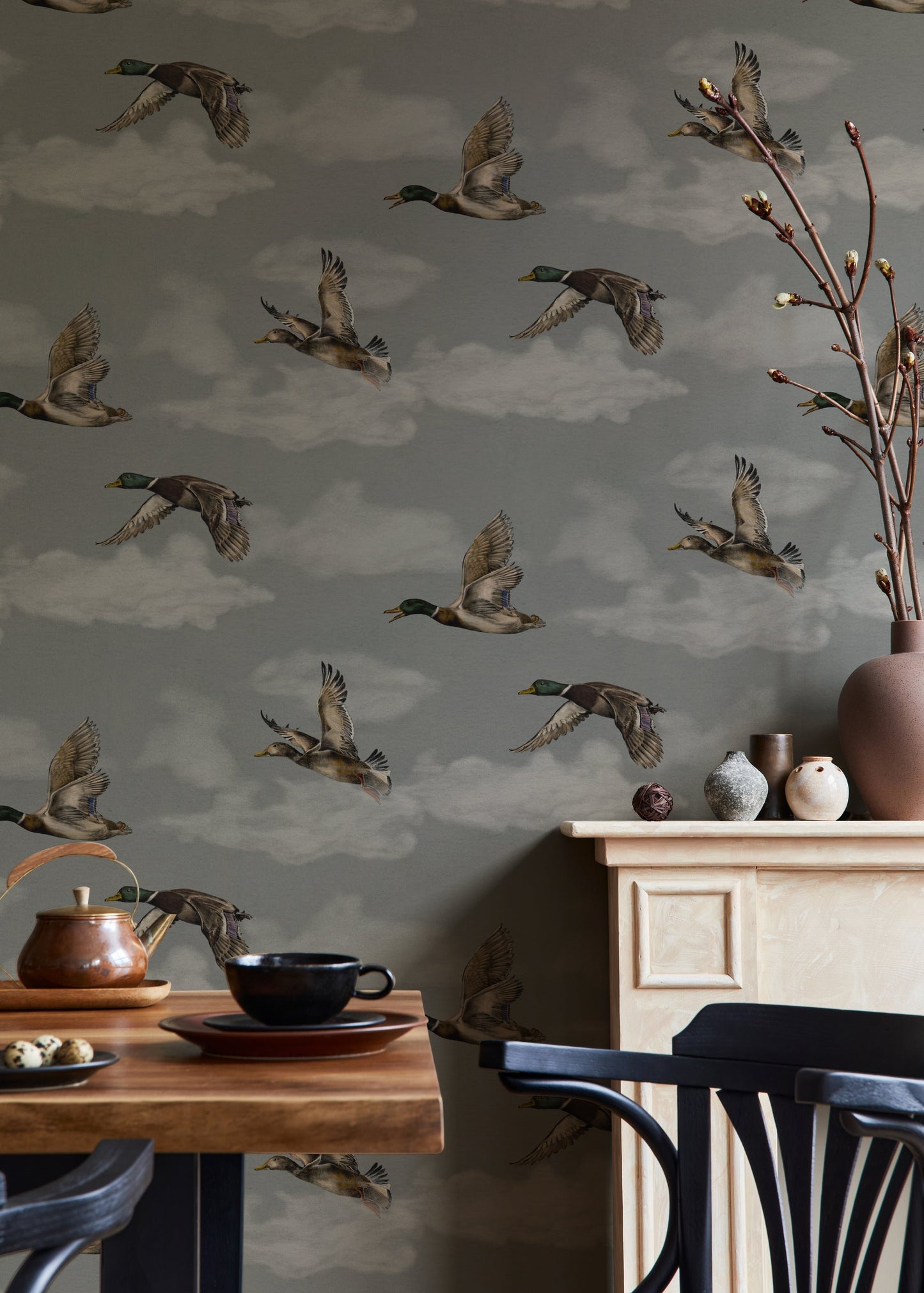 Papier peint Summer Gray - Voyage - Gris nordique