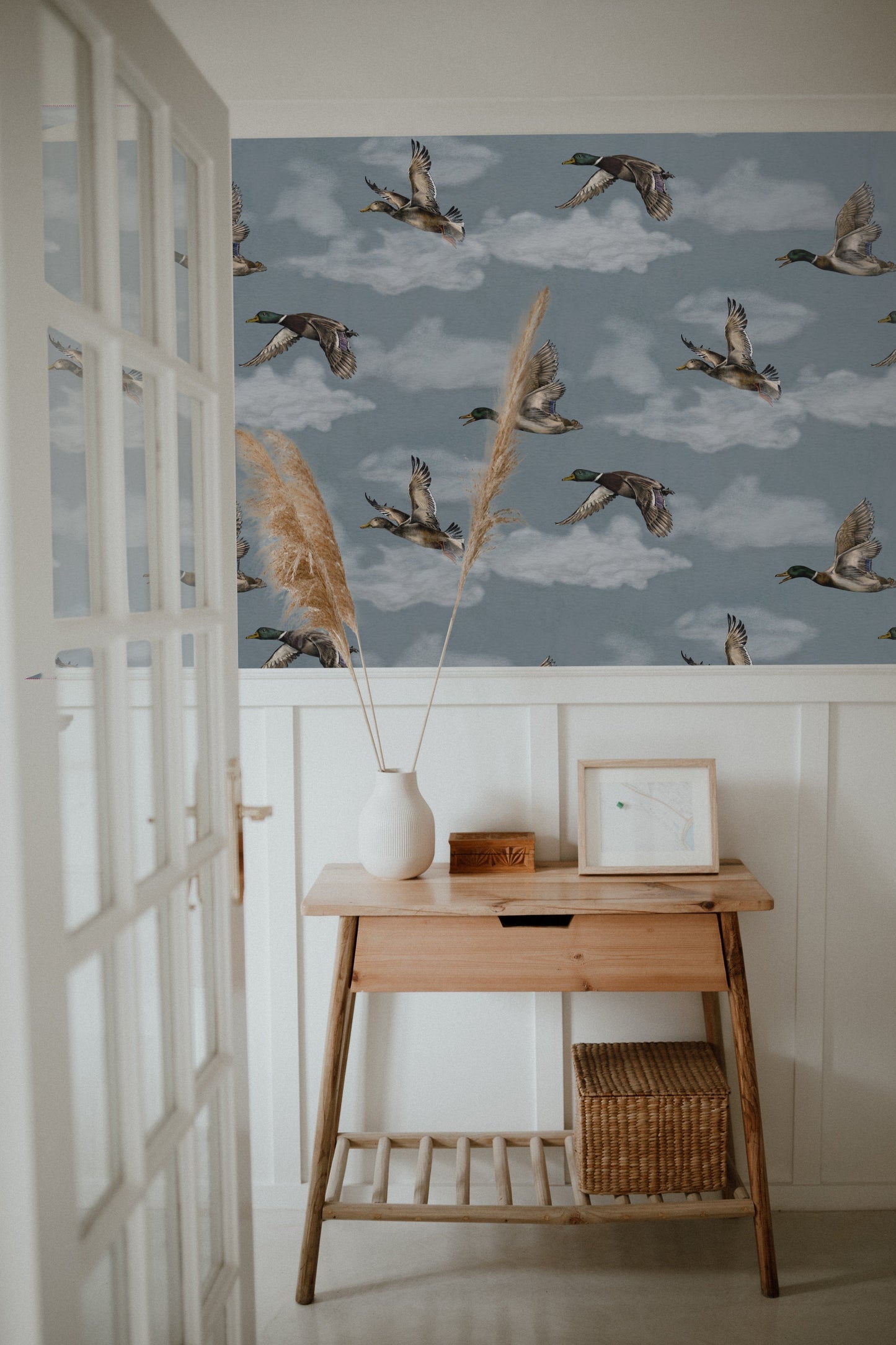 Summer Gray Wallpaper - Voyage - Winter Blue