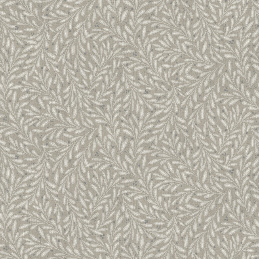 Papier peint Midbec - Petite feuille - Gris beige