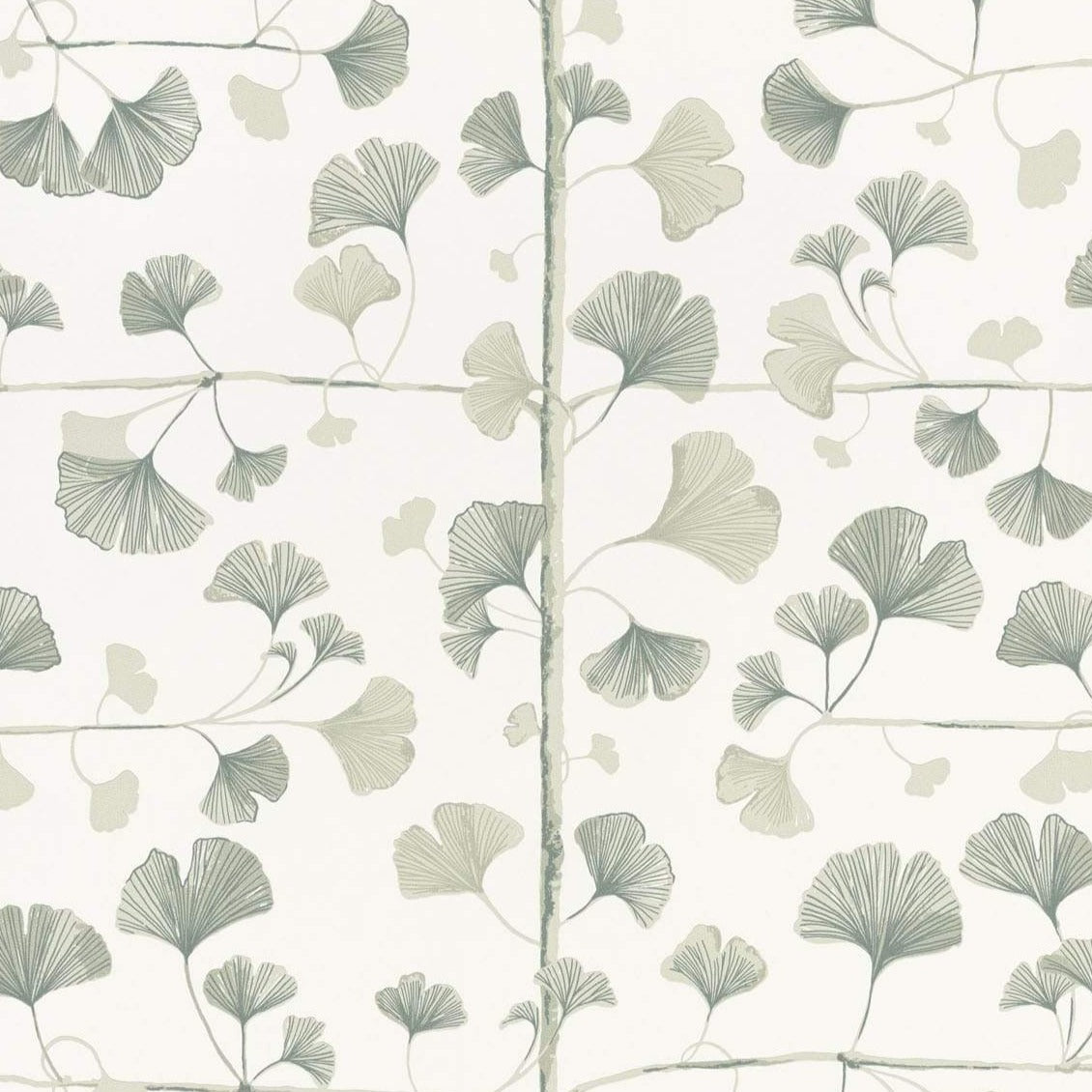 Papier peint Sandberg - Ginkgo vert clair