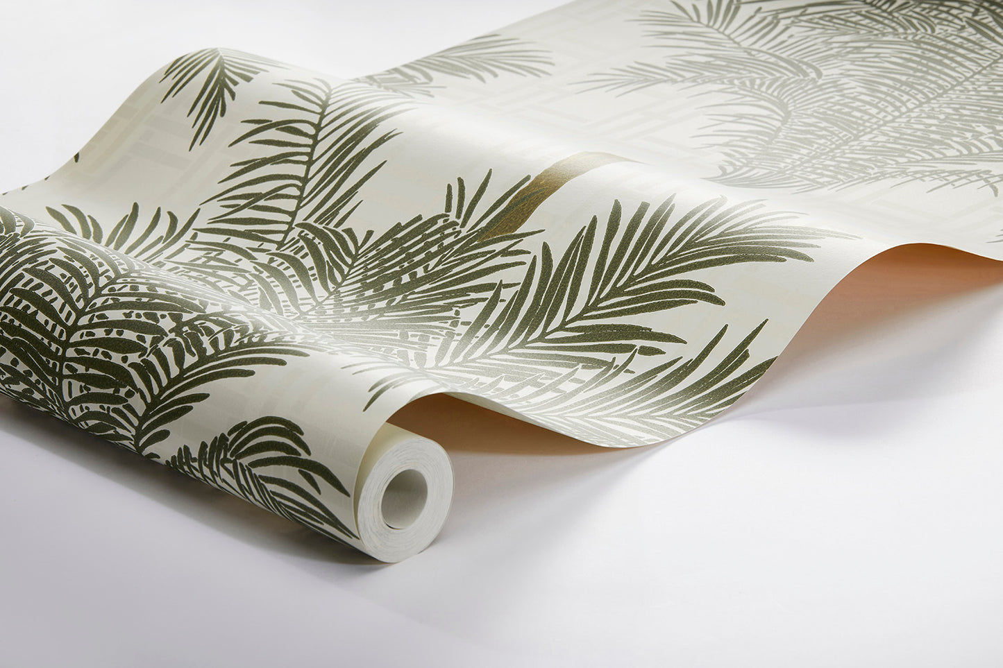 Borastapeter - Copacabana Tree - Green with Cream Background
