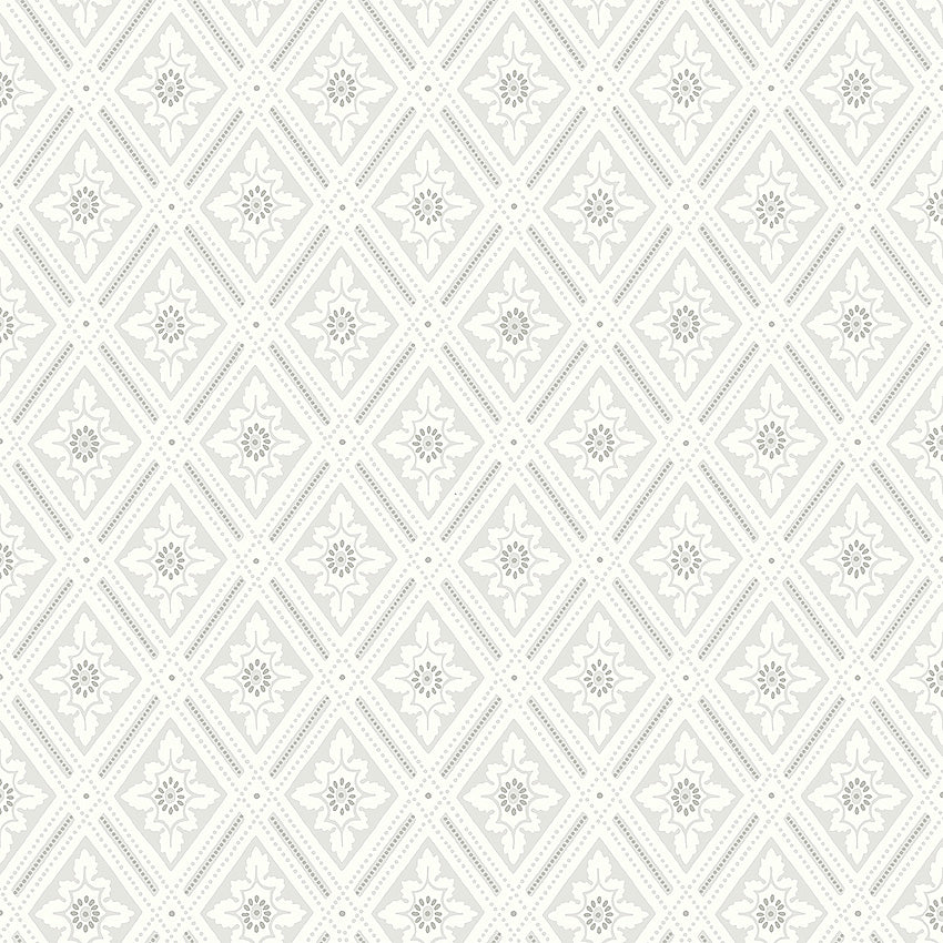 Papier peint Borastapeter - Treillis Ester 7659 - Gris clair