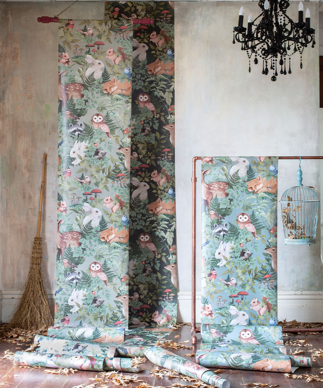 Papier peint pour chambre d'enfant - Dans les bois par Fleur Harris - Forêt