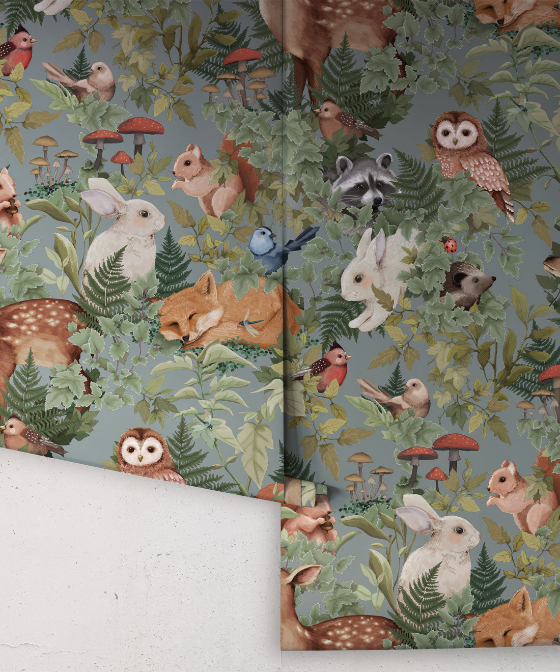 Papier peint pour chambre d'enfant - Dans les bois par Fleur Harris - Château
