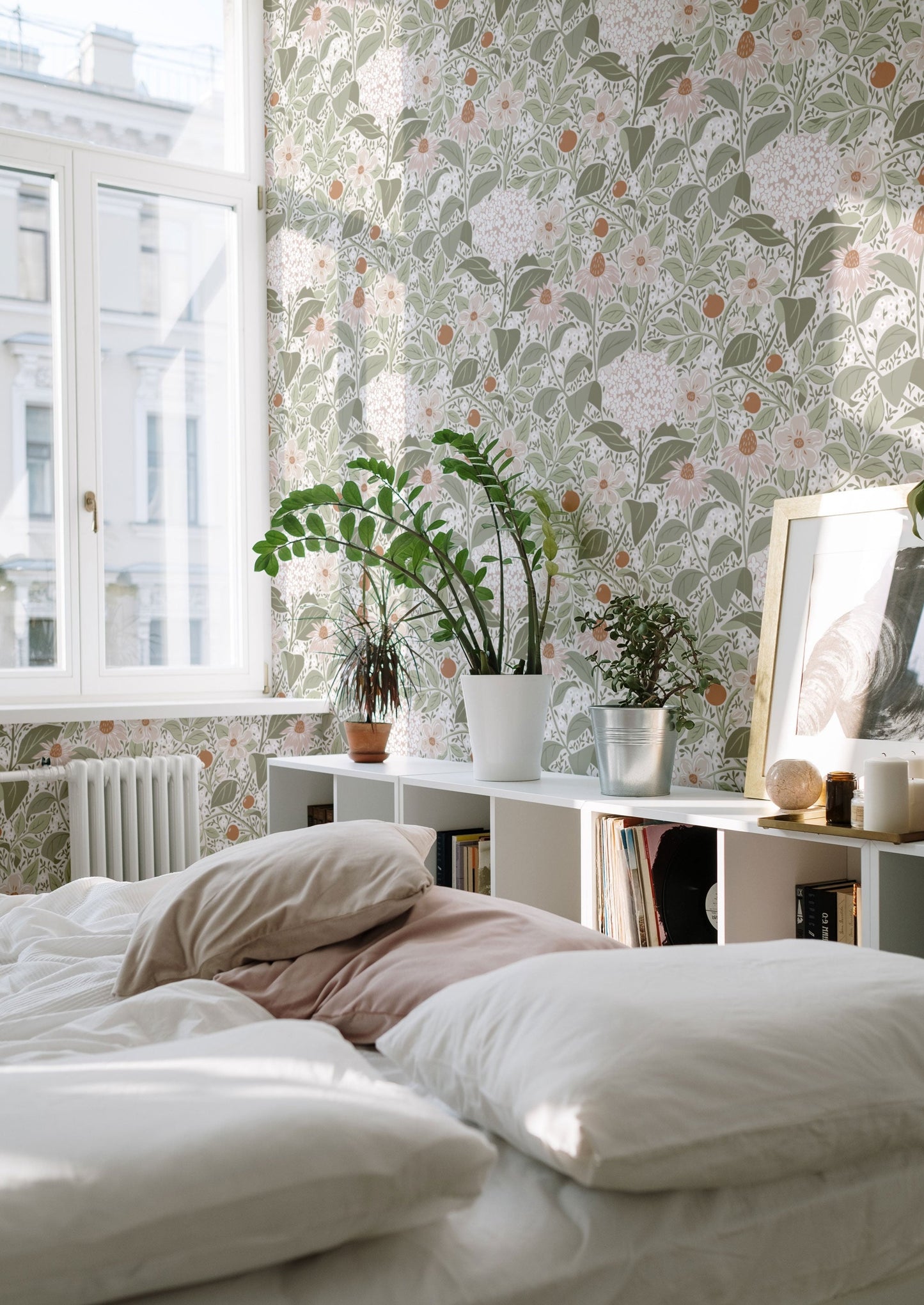 Floral Wallpaper - Summer’s Bloom - Light Green