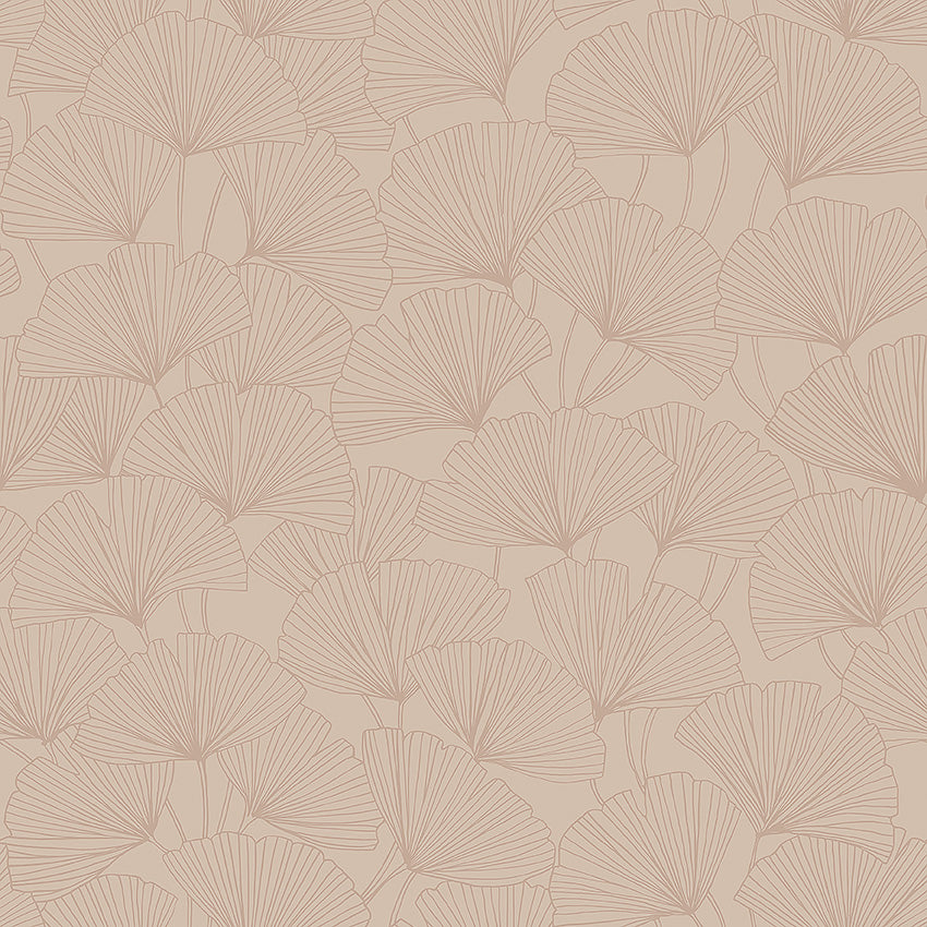 Papier peint Borastapeter - Ginkgo - Rose pâle