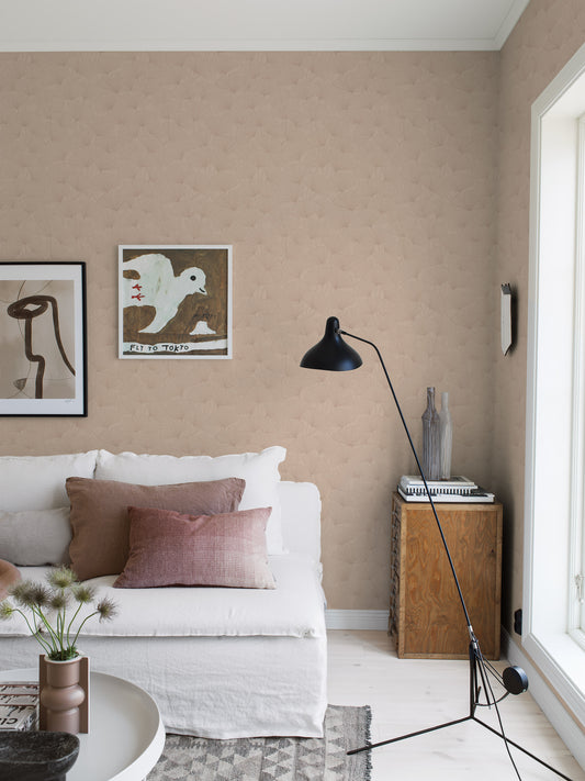 Papier peint Borastapeter - Ginkgo - Rose pâle