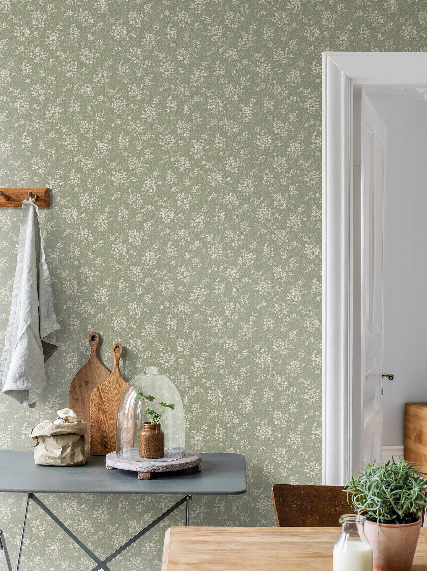 Papier peint Borastapeter - Hip Rose 1182 - Vert